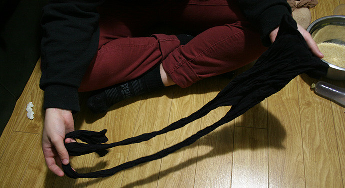 Rope made from pantyhose
